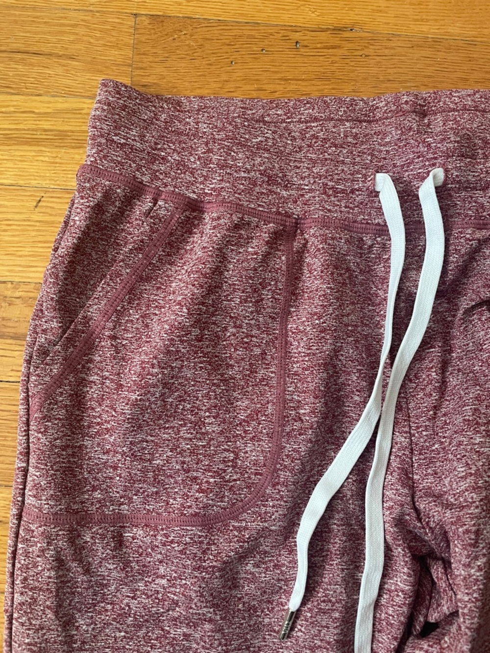 ZYIA Heather Burgundy cozy Joggers with Drawstring